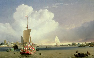 Sul Fiume Hoogly a Garden Reach sotto Calcutta, 1852 da C.J. Martin