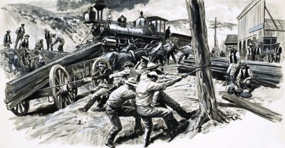 Una ferrovia che attraversa lo stato di Washington nel 1873 da C.L. Doughty