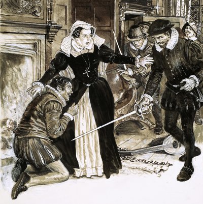 David Riccio, favorito della regina Maria, fu pugnalato 56 volte da Lord Darnley da C.L. Doughty