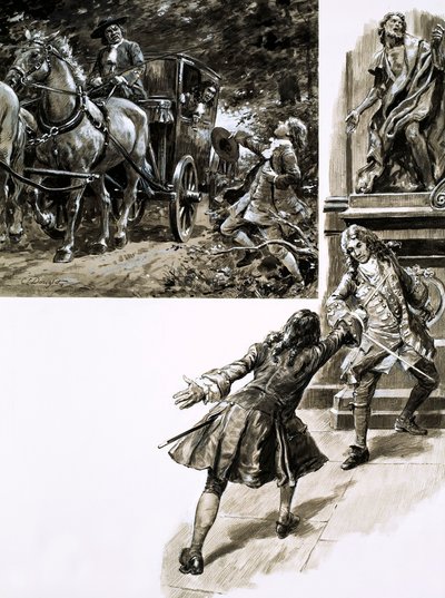 George Frederic Handel (gouache su carta) da C.L. Doughty