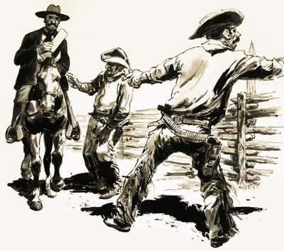Nel 1893, un US Marshal si rivolse a Jesse Carr per dirgli che doveva rompere il muro che aveva costruito. da C.L. Doughty