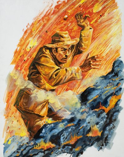 Nella fornace ardente (guazzo su carta) da C.L. Doughty