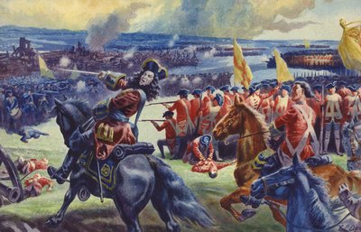 Re Giorgio II alla battaglia di Dettingen () (gouache su carta) da C.L. Doughty