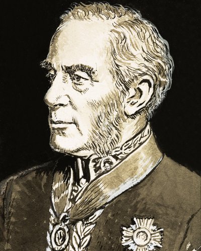Sir Richard Mayne, illustrazione da "I grandi detective". da C.L. Doughty
