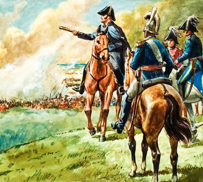 Il Duca di Wellington alla battaglia di Waterloo da C.L. Doughty