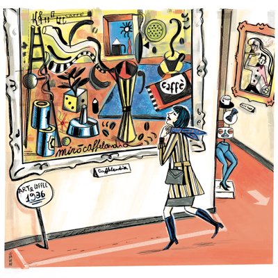 ARTE E CAFFÈ (pastelli, inchiostro, digitale) da COSTANZA FAVERO