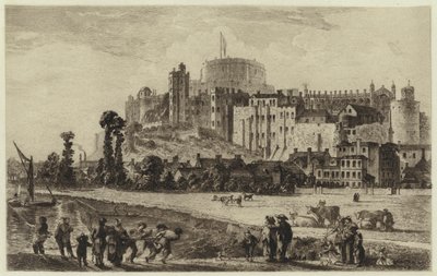 Castello di Windsor nel XVIII secolo da C.O. Murray
