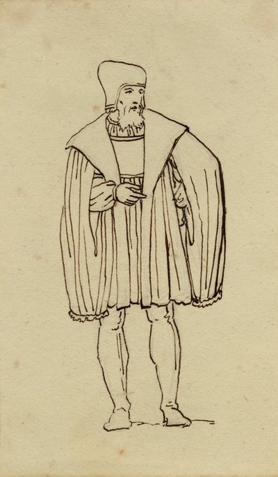 Studio di costume del XVI secolo da Christoffer Wilhelm Eckersberg