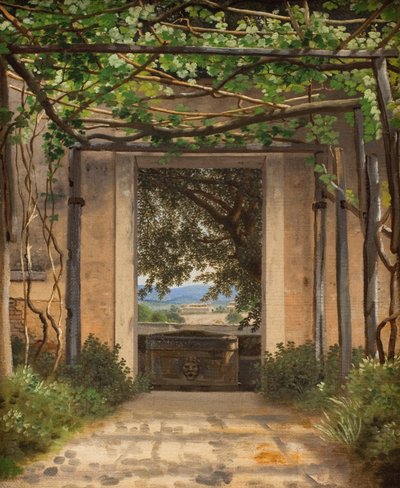 Una pergola, Italia da Christoffer Wilhelm Eckersberg
