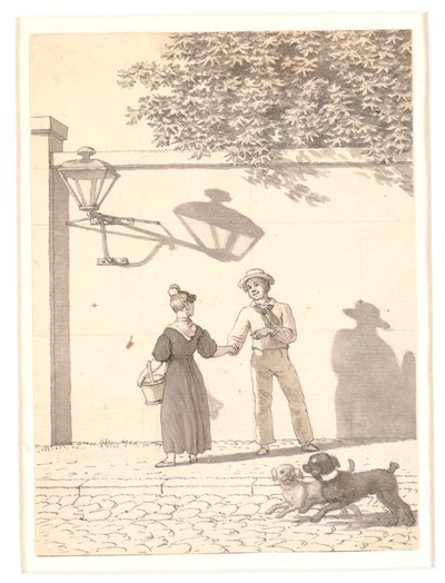 Un marinaio che saluta la sua ragazza da Christoffer Wilhelm Eckersberg