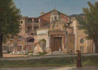 Una Sezione della Via Sacra, Roma La Chiesa dei Santi Cosma e Damiano, ca. 1814-15 da Christoffer Wilhelm Eckersberg