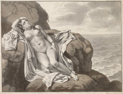 Andromeda incatenata a una roccia da Christoffer Wilhelm Eckersberg