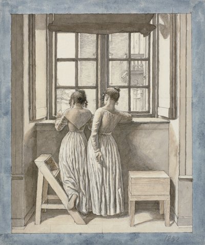 Alla finestra nello studio dell