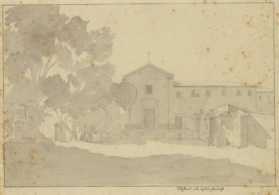 Monastero dei cappuccini presso Castel Gandolfo a sud-est di Roma da Christoffer Wilhelm Eckersberg