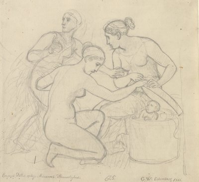 Le figlie di Cecrope rivelano i segreti di Minerva da Christoffer Wilhelm Eckersberg