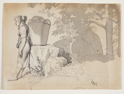 Una contadina si riposa da Christoffer Wilhelm Eckersberg