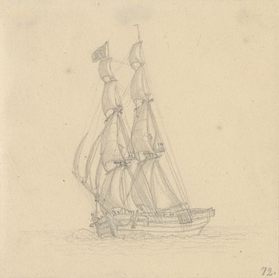 En brig da Christoffer Wilhelm Eckersberg