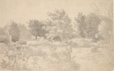 Un recinto con alberi da Christoffer Wilhelm Eckersberg