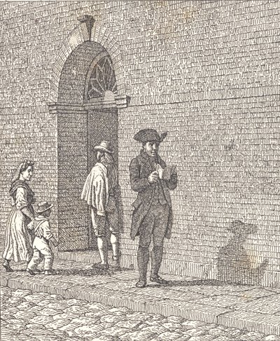 Davanti a una porta della chiesa da Christoffer Wilhelm Eckersberg