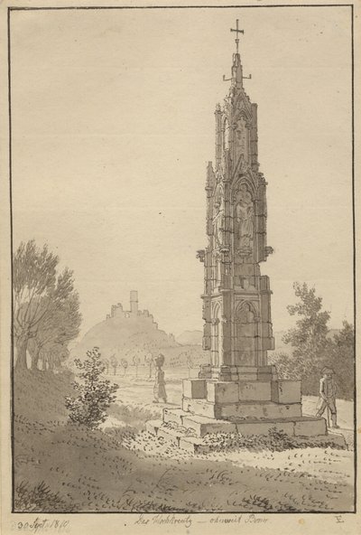 Croce alta vicino a Bonn da Christoffer Wilhelm Eckersberg
