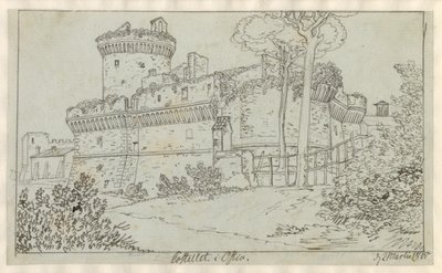 Il castello di Ostia da Christoffer Wilhelm Eckersberg
