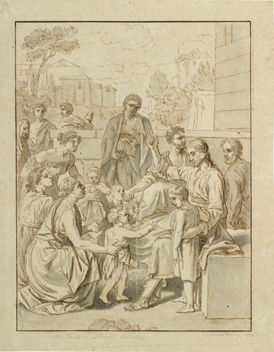 Cristo lascia che i bambini vengano a lui da Christoffer Wilhelm Eckersberg