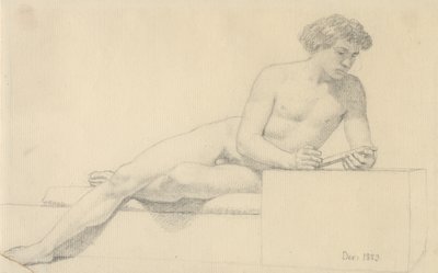 Modello maschile sdraiato da Christoffer Wilhelm Eckersberg
