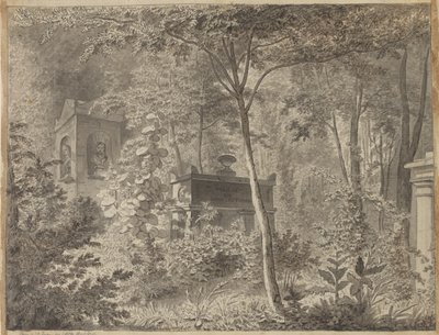 Tomba di Molière nel Jardin Elysée des Petits Augustins, Parigi 10 giugno (1811) da Christoffer Wilhelm Eckersberg