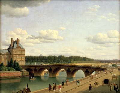 Parigi, vista del Pont Royal, Quai Voltaire da Christoffer Wilhelm Eckersberg