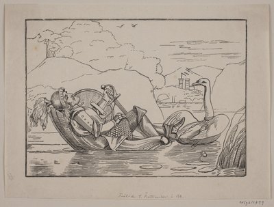 Parti fra Kullen, set fra søen udfor Møllleleje. da Christoffer Wilhelm Eckersberg