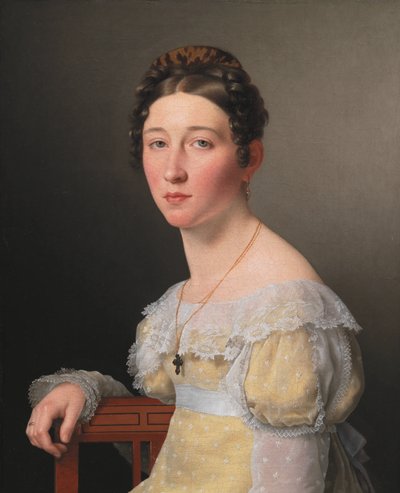 Ritratto di Emilie Henriette Massmann, fidanzata di Frederik Wilhelm Caspar von Benzon da Christoffer Wilhelm Eckersberg