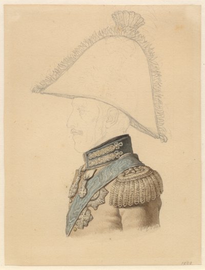 Ritratto di Federico VI di profilo verso sinistra da Christoffer Wilhelm Eckersberg