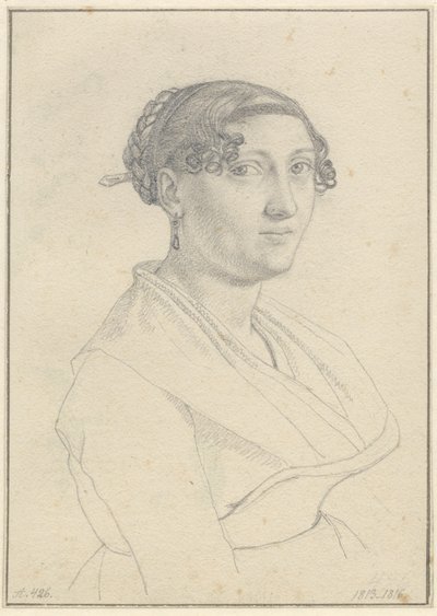Ritratto di una romana, di fronte rivolta a destra da Christoffer Wilhelm Eckersberg
