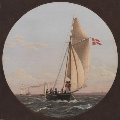 Navigando da Copenaghen a Charlottenlund da Christoffer Wilhelm Eckersberg