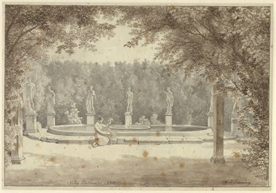 La fontana nel giardino di Palazzo Barberini, Roma da Christoffer Wilhelm Eckersberg