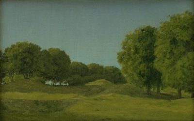 Studio dal parco dei cervi vicino a Copenaghen da Christoffer Wilhelm Eckersberg