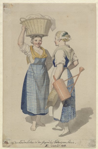 Due ragazze della regione di Coblenza da Christoffer Wilhelm Eckersberg