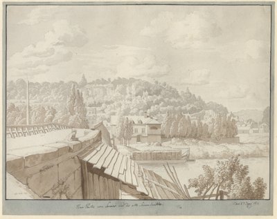 Vista da Sèvres del vecchio ponte sulla Senna con il parco di Saint Cloud sullo sfondo da Christoffer Wilhelm Eckersberg