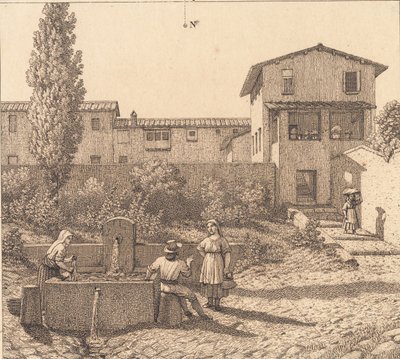 Veduta di un villaggio italiano da Christoffer Wilhelm Eckersberg