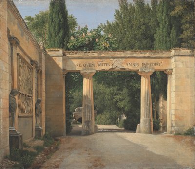Veduta del giardino della Villa Borghese a Roma da Christoffer Wilhelm Eckersberg