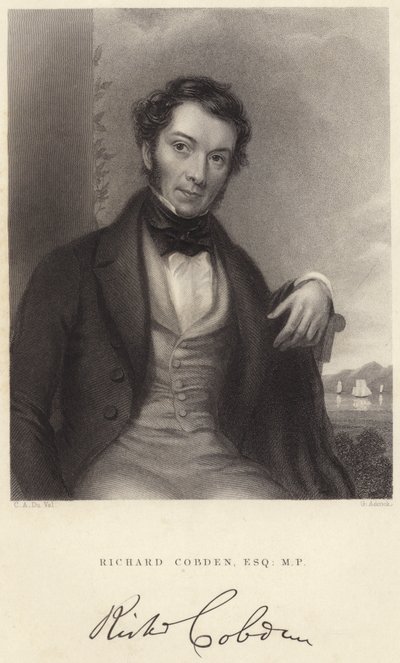 Richard Cobden, Esquire, M P (incisione) da C. A. du Val and Co.