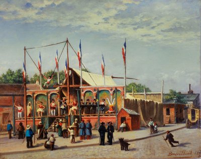 La tenda del lottatore Dubois, boulevard de la Villette da C. Bussilliet