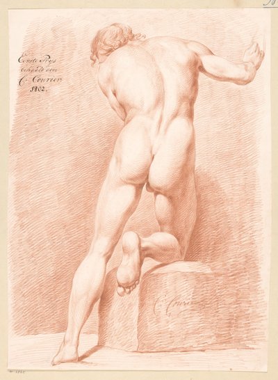 Nudo maschile in piedi, visto di schiena (1º premio 1802) da C. Courier