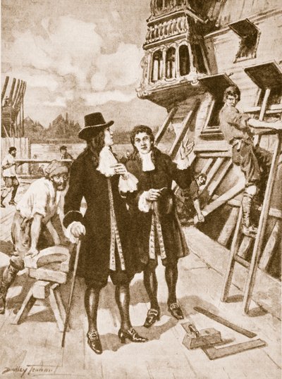 Pietro il Grande nel cantiere navale di Deptford da C. Dudley Tennant