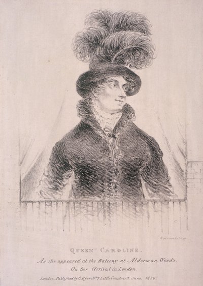 Carolina, consorte di Giorgio IV, 1820 da C Dyer