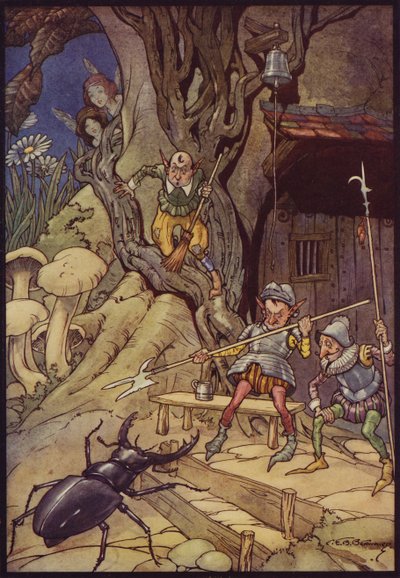 Il visitatore indesiderato (litografia a colori) da C. E. B. Bernard