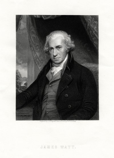 James Watt, inventore e ingegnere scozzese, XIX secolo da C. E. Wagstaff