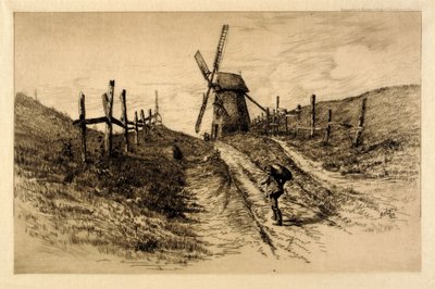 (Paesaggio con mulino a vento) da C. F. William Mielatz