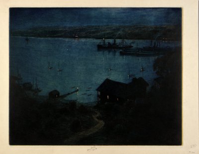 Chiaro di luna - Fiume Hudson da C. F. William Mielatz