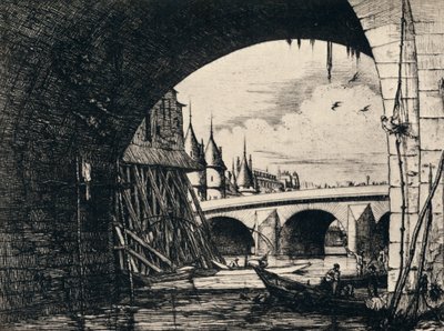 Arco del Pont Notre-Dame, 1915 da C. H. Meryon